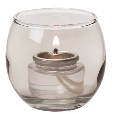 Hollowick 5119S Smoke Grey Bubble Style Tea Light Lamp