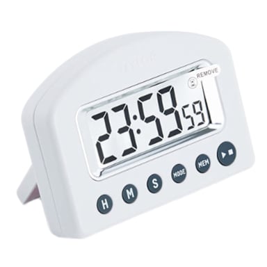 Taylor® Precision 5847-21 Digital Chrome Timer w/ Memory And Clock