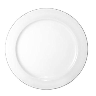 Int'l Tableware DO-21 Dover Euro White 12" Rolled Edge Plate