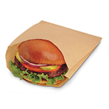 Darling Foodservice 5002863 NK25 Grease Resist. Kraft 6.5" x 1" x 8" Bag - 2000/CS