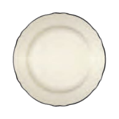 Homer Laughlin 548847 Styleline Black Carolyn 10.58" Plate
