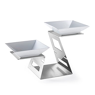 Rosseto SM221 Swan Multi-Level S/S Riser System With 2 Porcelain Bowls
