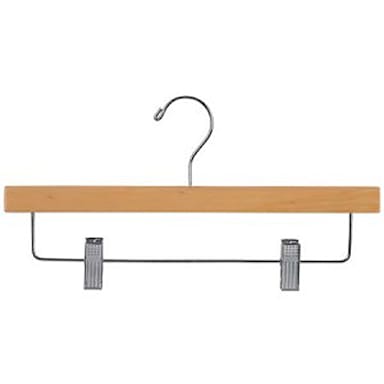 Hangers Direct HD500500 Flat 14" Wood Bottom Hanger w/ Clips