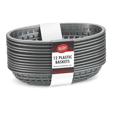 TableCraft C1074BK Classic Black Cash & Carry Oval Basket