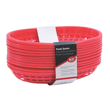 TableCraft C1074R Classic Cash & Carry Red Oval Basket