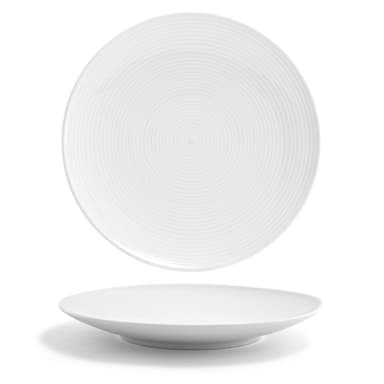 FOH DSP022WHP22 Spiral 9.5" White Plate - 6 / CS