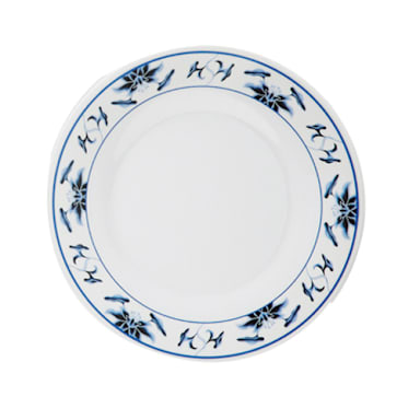 G.E.T. M-5090-B Water Lily White Melamine 10.5" Dinner Plate