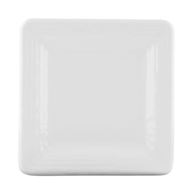 Elite Global Solutions D5SQRR-W Pebble Creek White Sq. Plate - 6 / CS