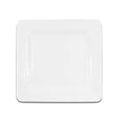 EGS D9SQRR-W Pebble Creek White 9" Square Plate - 6 / CS