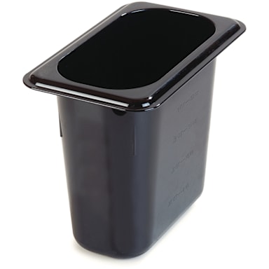 Carlisle 3068803 StorPlus Black 1/9 Size x 6" D Food Pan