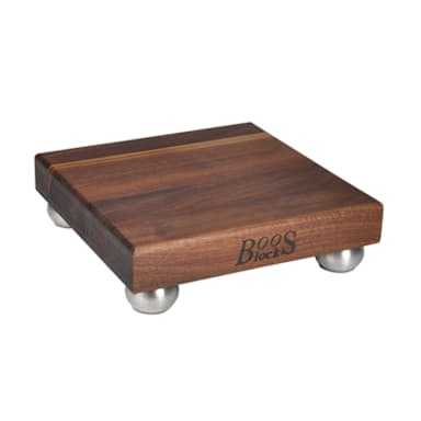 John Boos WAL-9SS Blended Walnut 9" x 9" x 1-1/2" Cutting Board