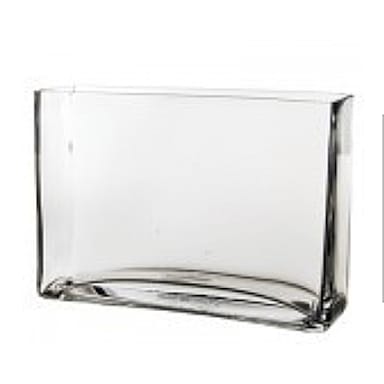 Hills Imports 7-662GLS 9.85 x 4 Clear Glass Rectangle Vase