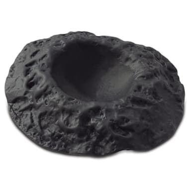 J.B. Prince R1059 Black 8.7" Glass Crater Bowl