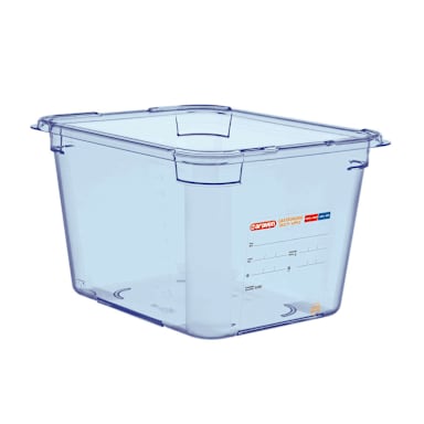 Araven 07834 Clear Blue 1/2 Size x 8"D Food Box