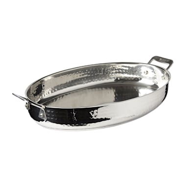 Bon Chef 60018HF Hammered 4 Qt. Au Gratin Oval Cucina
