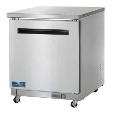 Arctic Air AUC27R S/S 6.5 Cu Ft Under-Counter Work Top Refrigerator