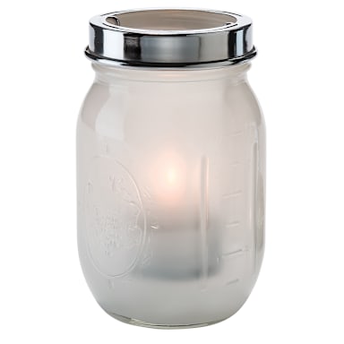 Hollowick 1610SL Satin Linen Firefly Jar with Tealight Cradle