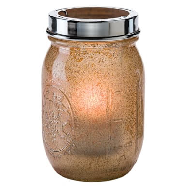 Hollowick 1610AG Antique Gold Firefly Jar with Tealight Cradle