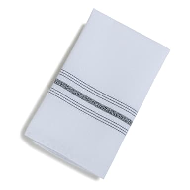 Marko 53771822NH014 Black SoftWeave Bistro Stripe 18 x 22 Napkin-Dozen