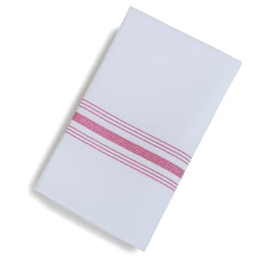 Marko 53771822NH001 Softweave Red Stripe Bistro 18 x 22 Napkin - Dozen