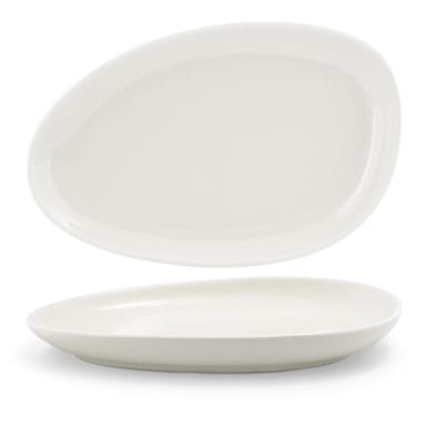 FOH SPT056BEP20 Kiln Vanilla Bean 14" Oval Platter - 2 / CS