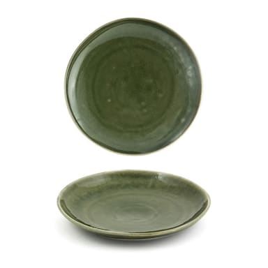 FOH DDP061GRP22 Kiln Leek 10" Round Plate - 6 / CS