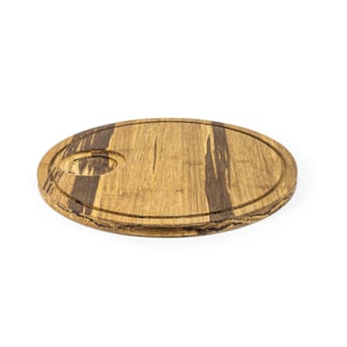 FOH SPT054MUB21 Reversible 12" Round Bamboo Board - 4 / CS