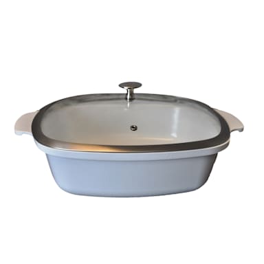 Spring USA® 8268-2/28 Motif 4 Qt. White Casserole with Glass Cover