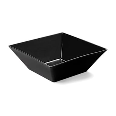 G.E.T. ML-250-BK Siciliano Black Melamine 20.4 Qt. Square Bowl
