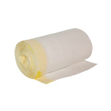 Simplehuman Code P 13-16 Gallon Trash Bag, 50% PCR, 23.6" x 31.4", Low Density, 1.18 mil, White, 200 Total Bags (CW0578)