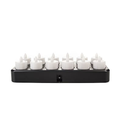 The Amazing Flameless Candle 601001-00 Cafe Rechargeable Tea Light Set