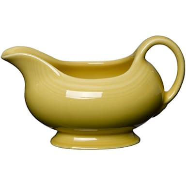 Homer Laughlin 486320 Fiesta® Sunflower 18.5 Oz Sauceboat - 4 / CS