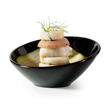 G.E.T. B-784-BK Black Elegance 5.5 Oz. Cascading Bowl