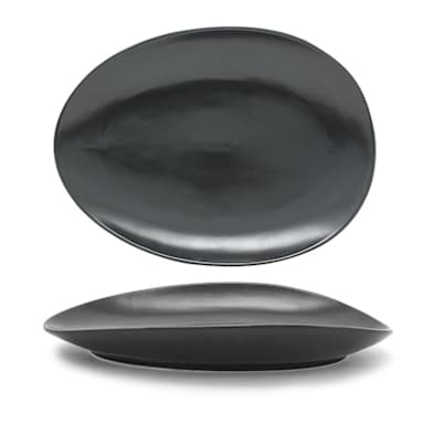 FOH SPT055BKP20 Tides 14.5" Mussel Platter - 2 / CS