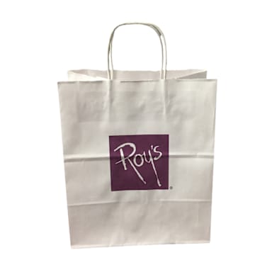 Roy's Logo White 70 # Bistro Bag