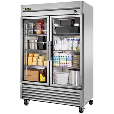 True T-49G-HC~FGD01 Glass Door 2-Door 49 Cu Ft Reach-In Refrigerator