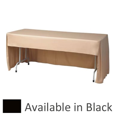Snap Drape FPFSWYN830CC-BLACK 8 foot x 30 inch Conference Cloth Table Cover