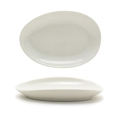 FOH DAP077BEP23 Tides Scallop 5.5" Oval Plate
