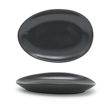 FOH DAP077BKP23 Tides Mussel 5.5" Oval Plate