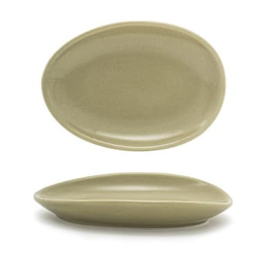 FOH DAP077GRP23 Tides Sea Grass 5.5" Oval Plate