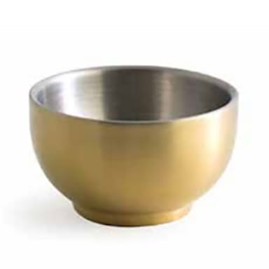 FOH DBO124GOS23 Harmony S/S 2.5 Ounce Matte Brass Bowl