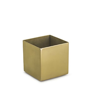 FOH TSH008GOS22 Canvas 7 Ounce Matte Brass Square Holder - 6 / CS