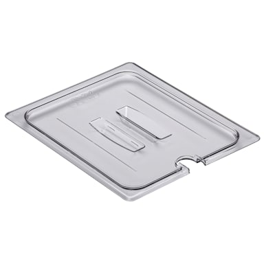 Cambro 20CWCHN135 Camwear Half Size Notched Food Pan Cover with Handle