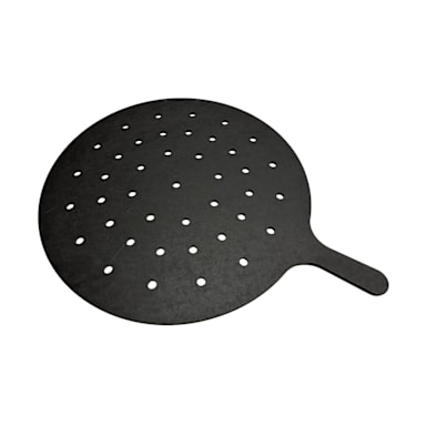Black 18" Round Pizza Board with Handles