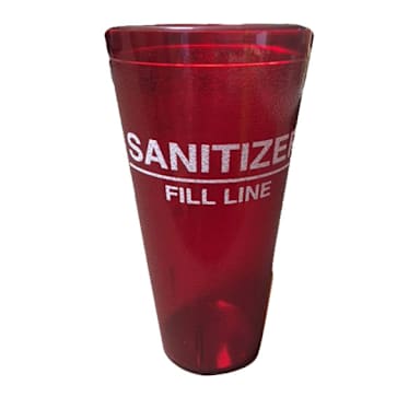 Carlisle 5224-24496 Labeled Red Sanitizer Cup