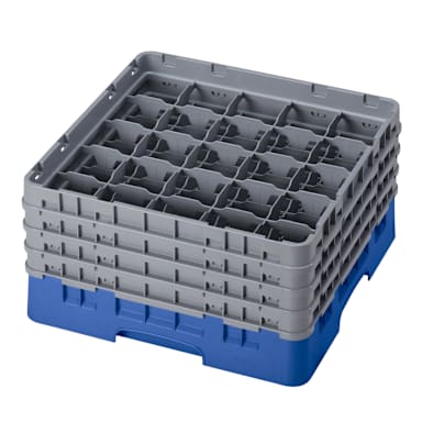 Cambro 25S800168 Camrack Blue 25 Comp Glass Rack w/ 4 Ext- 2 / CS