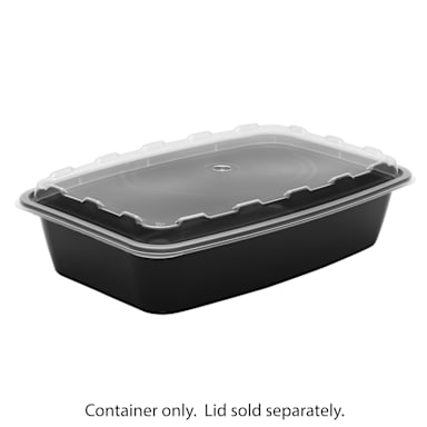 Cube Plastics CR-1156BB Black 56 Oz Carryout Container