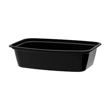 Cube Plastics CR-938BB Microwavable Black 38 Oz Container