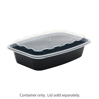 Cube Plastics CR-928BB Microwavable Black 28 Oz Container