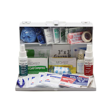 Darling Foodservice Blue Bandaged #25 First Aid Kit
